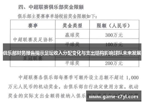 俱乐部财务报告揭示足坛收入分配变化与支出结构影响球队未来发展